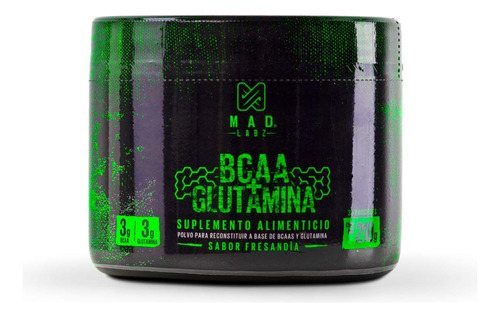 Mad Labz, Bcaas + Glutamina, 210g, 30 Servicios.