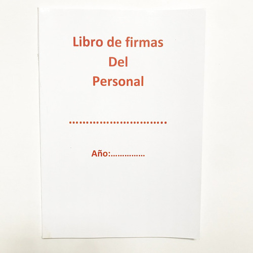 Libro De Firma Del Personal X 15