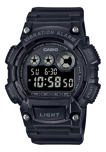 Casio Vibration Alarm Super Illuminator Cronómetro W735h-1bv