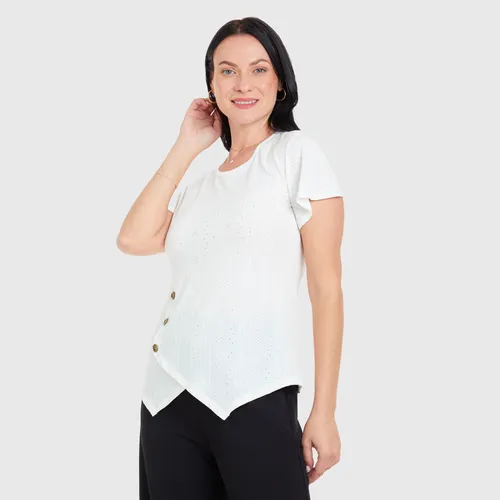 Polera Mujer Manga Tipo Flare Crudo Fashion's Park 362