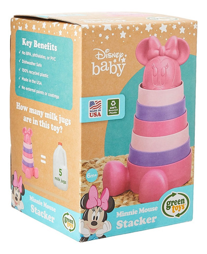 Green Toys Disney Baby Exclusive - Apilador De Minnie Mouse.