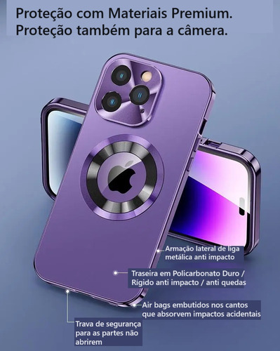 Case 360 Com Alumínio Shield Para iPhone 16 Pro+