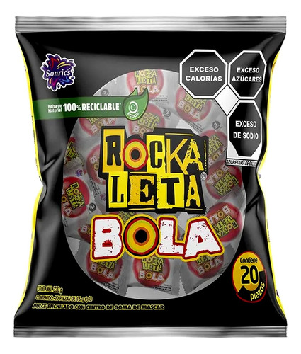 Rockaleta Bola 20 Piezas