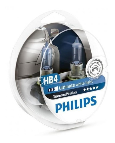 Lamparas Halogenas 9006 Hb4 Philips Diamond Vision Pack X2