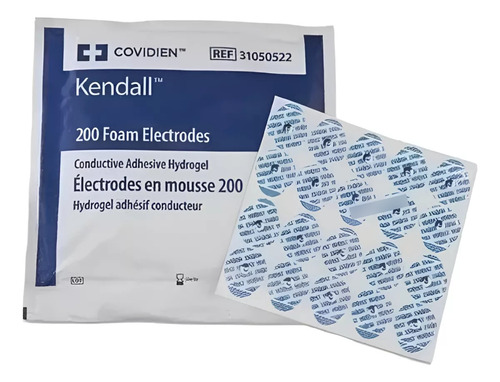 Electrodos Medicos Para Ecg Adulto Kendall Meditrace200 X100 Color Blanco Y Azul
