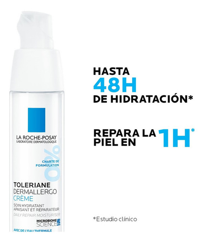 Crema Hidratante La Roche Posay Toleriane Dermallergo Textura Ligera De 40ml Día Noche