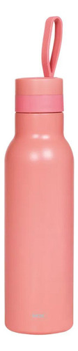 Garrafa Térmica Squeeze Inox 500ml Água Gelada Rosa Mor