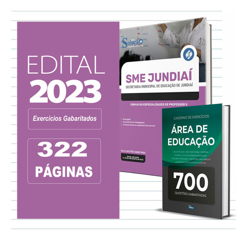 Kit Sme Jundiaí Sp Comum Às Especialidades De Professor Ii, De Professores Especializados. Editora Solução Concursos, Capa Mole, Edição Oficial Em Português, 2023