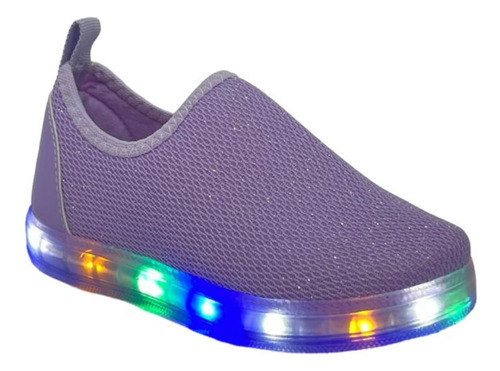 Tênis Infantil De Led Menina Calce Fácil Feminino