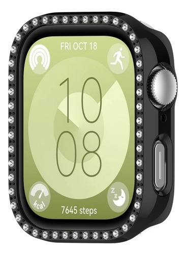 Funda Negra Para Reloj Huawei Watch Fit3 Diamond Pc