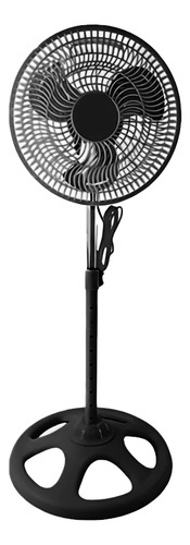 Ventilador De Pedestal Con Aspas Metalicas 3 Vel 12 Pulgadas Estructura Negro Diámetro 30 Cm Frecuencia 60hz Material De Las Aspas Metal