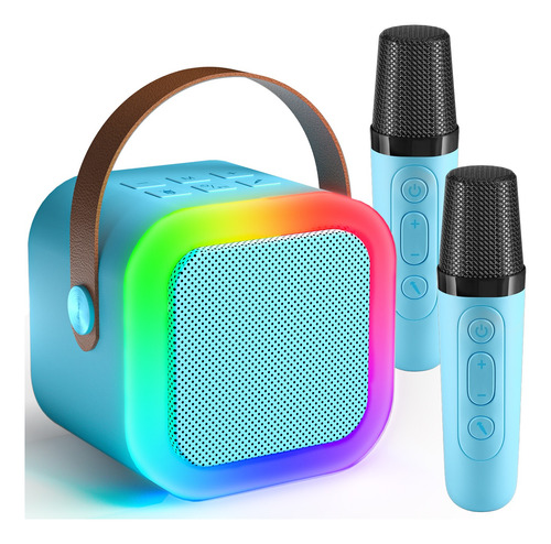 Mini Bluetooth Máquina De Karaoke Para Niños Con 2 Micrófono