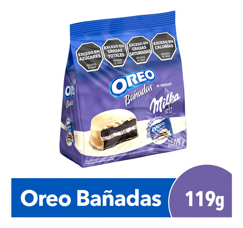 Galletita Oreo Bañadas Chocolate Blanco Milka 119g Capsuland