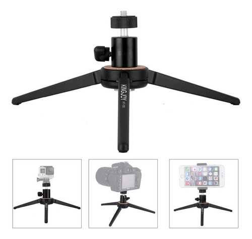 Mini Tripé De Mesa Kt100 Alumínio Cabeça Ball Head Universal