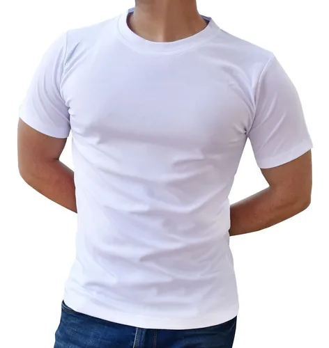Playera blanca poliester sale