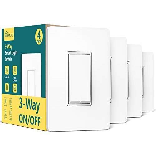 Google 3 Way Smart Switch 4 Pack, 2.4ghz Wifi Smart 554hd