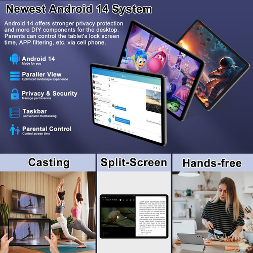 Tablet Juedur 2025 Android 14 10.1 Pulgadas, 20 Gb De Ram, 1