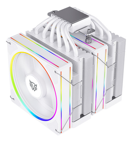 Enfriamiento De Aire Heliux Pro Hex70 Rgb 6 Pipas Tdp 270 W Led Blanco