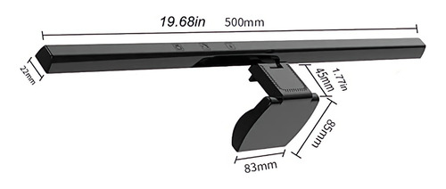 Lampara Para Portátil O Monitor Para Iluminar Teclado Grande Color De La Estructura Negro Color De La Pantalla Blanco 9v