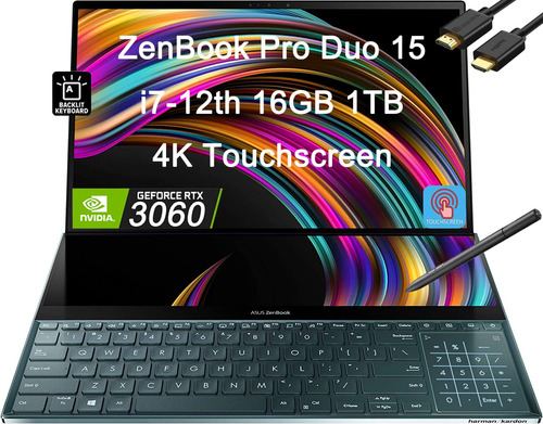 Asus Zenbook Pro Duo 15 Ux582 Pantalla Táctil Oled 4k De 1.