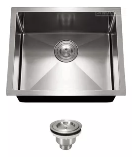 Cuba Inox Quadrada Gourmet Cozinha Pia 50x40 Válvula Sq500