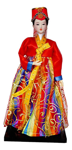 Figura De Kimono De Geisha, Muñeca Hanbok Coreana, Mini