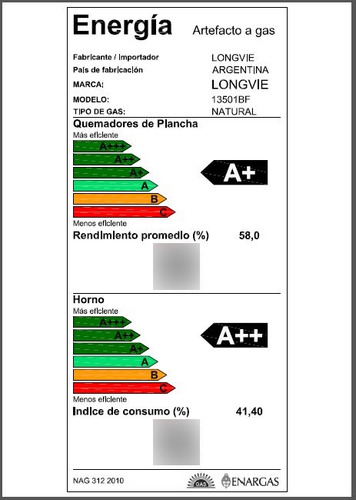 Imagen 4 de 10 de Cocina A Gas Longvie 13501bf 56cm Blanca Cajón Parrilla