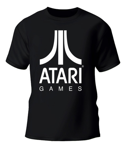 Remera Negra Atari Games 100% Algodón Premium