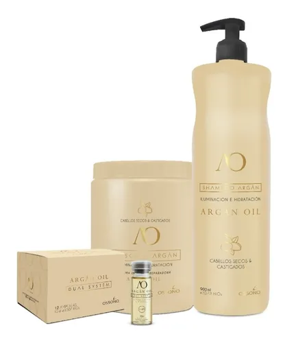 comprar Ossono Shampoo Mascara Argan X 1400 Ml  1 Kilo 12 Ampollas