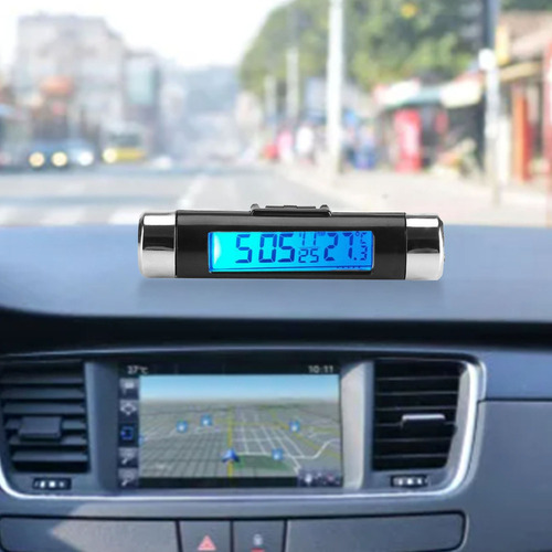 Monitor Digital Automotriz Termómetro Reloj Del Coche De Lcd