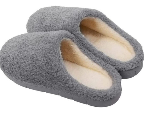 Pantufla Corderito Lisas Súper Abrigadas Suela De Goma