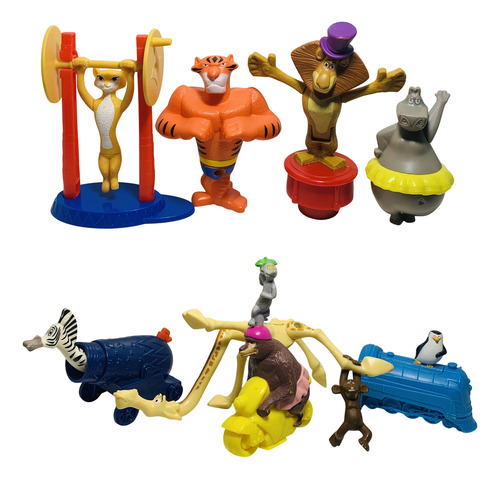 Madagascar 3 Mcdonalds 2012 Colección Completa - 8 Muñecos
