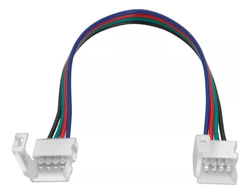 Conector Doble P/ Tira Led 5050 Rgb Colores Con Cable 