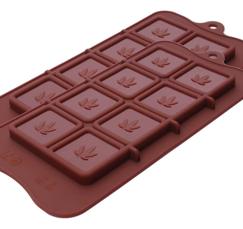 Molde De Silicona Pj Bold, Para Barras De Chocolate, 2 Pz...