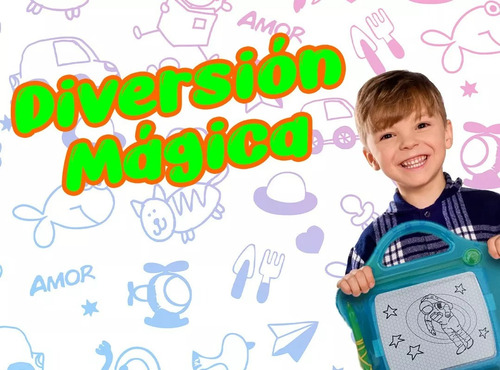 Imagen 8 de 10 de Juguete Pizarra Infantil Magica Magnetica Lapiz Rectangular