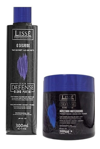 Kit Matizador Hair Defense Blond Shampoo+másc Lissé + Brinde