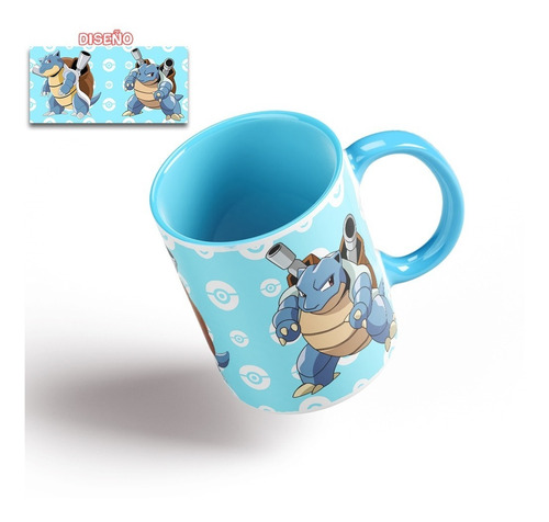 Tazón Taza Personalizada Con Interior Color Blastoise