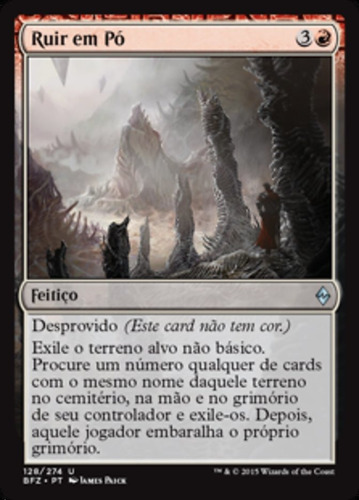 Carta Magic Crumble To Dust Portugues Battle For Zendikar