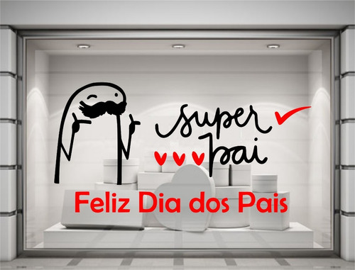 Adesivo Vitrine Dia Dos Pais Loja Shopping Flork M13t1 Papai