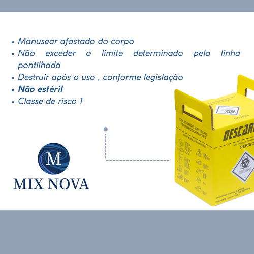Caixa Coletora Material Perfurocortante Descarbox 1,5 L 10un