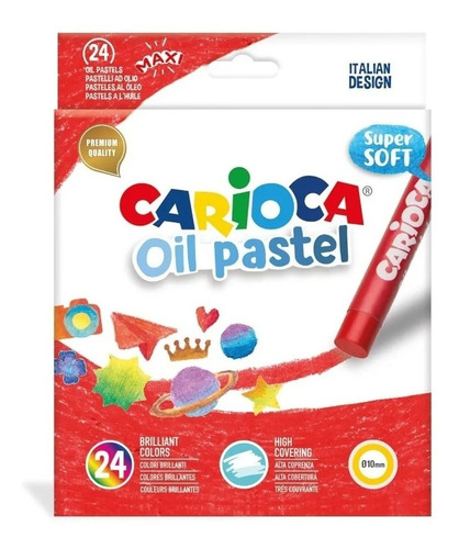 Crayones Al Oleo Carioca Oil Pastel X 24 Designed In Italy