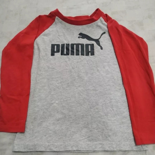 Remera Puma Manga Larga Para Niño - Talle 3 - 4