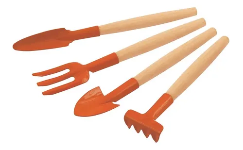Conjunto Para Jardinagem Tramontina De Metal Madeira 4 Peças