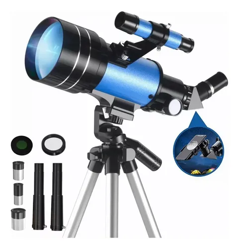 Telescopio Astronomico Rifrattore Per Principianti - 50 Mm Apertura, Treppiede, Adattatore Smartphone