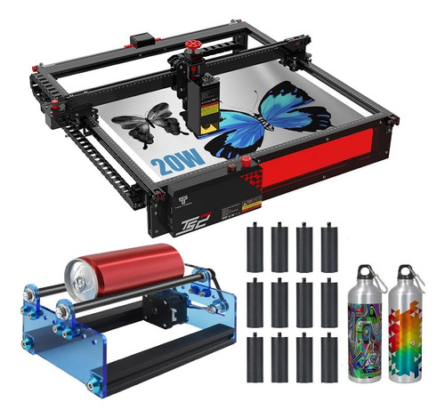 Grabador Láser Twotress Ts2 20w Y Rodillo Y Pies De Apoyo