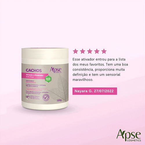 Kit 2x Ativador E Modelador De Cachos Anti Frizz Apse 500g