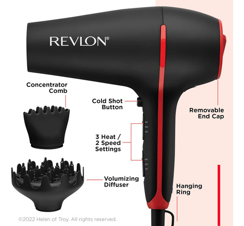 Secador De Cabello Revlon Profesional Con Difusor