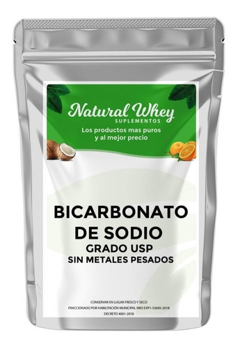 Bicarbonato De Sodio 500 Gramos  (sin Metales ) Grado Usp 