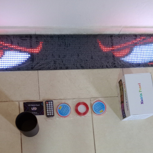 Cartel Led Flexible Animado 133x19.2cm. Ojos Para Camión-bus