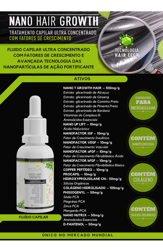 Kit Nano Capilar Crescimento Cabelos Fortes Completo - Eccos